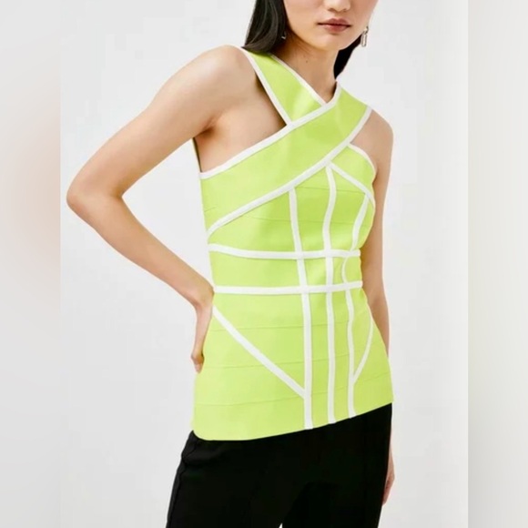 Karen Millen Bandage knit cross front with zipper - Picture 1 of 5